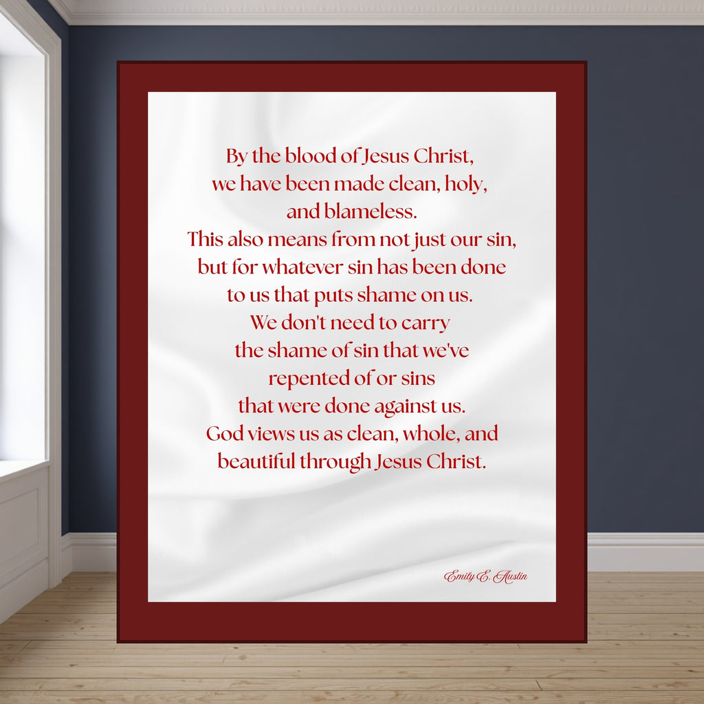 Mindful meditation quote, digital download, God Views Us, white satin design, wall art