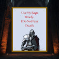 Use My Rage Knight Quote Digital Download Printable Wall Art Motivational Decor