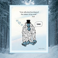 Yeti in a Top Hat Love Poster Digital Download Cryptid Romance