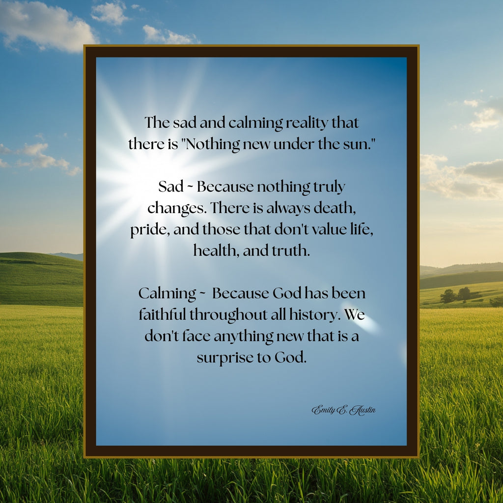 Nothing New Under the Sun Digital Download | Sky Art Design | Christian Scripture Wall Art