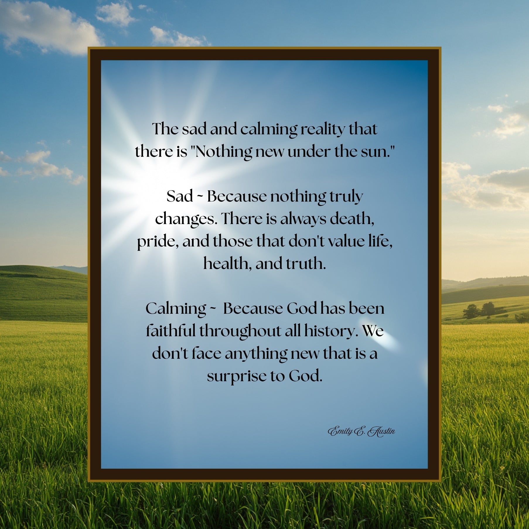 Nothing New Under the Sun Digital Download | Sky Art Design | Christian Scripture Wall Art
