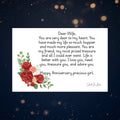 Dear Wife Anniversary Card Digital Download | White Floral Design