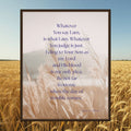 Whatever You Say I Am Digital Download Grain Field Design Christian Wall Art