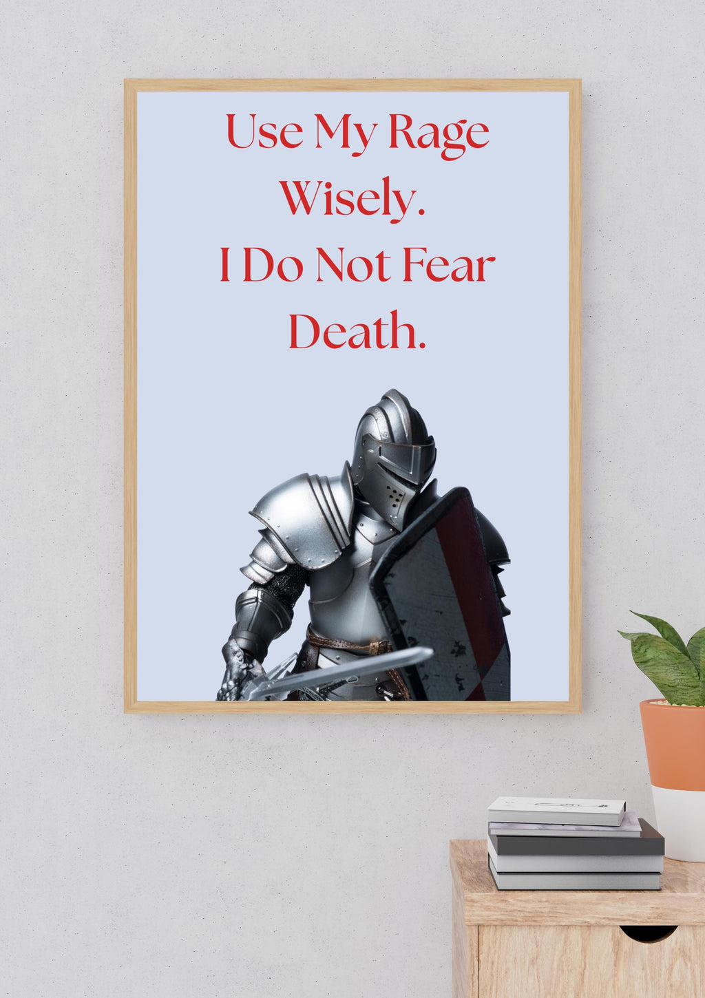 Motivational Wall Art - "Use My Rage Wisely" Printable Poster