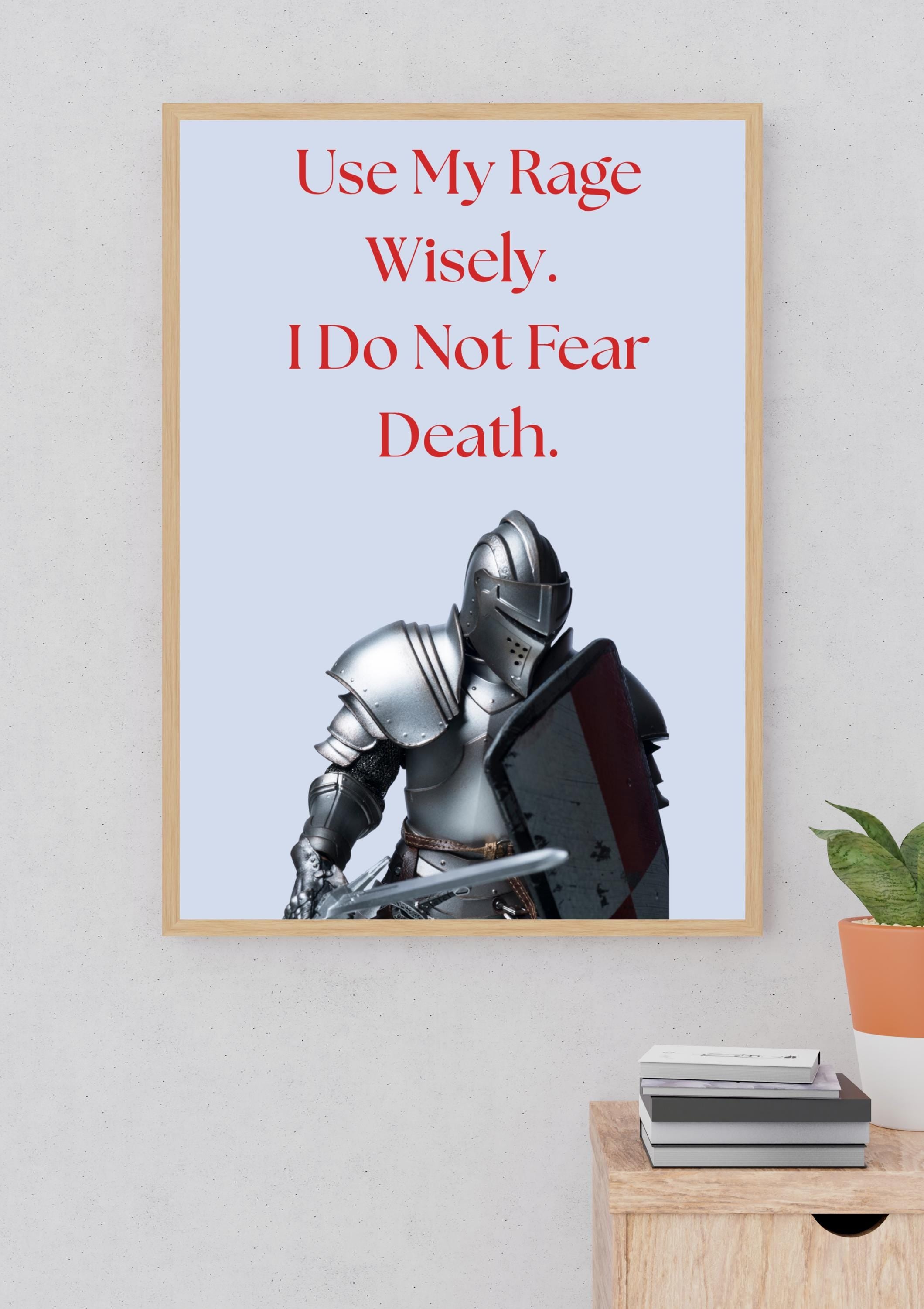 Motivational Wall Art - "Use My Rage Wisely" Printable Poster