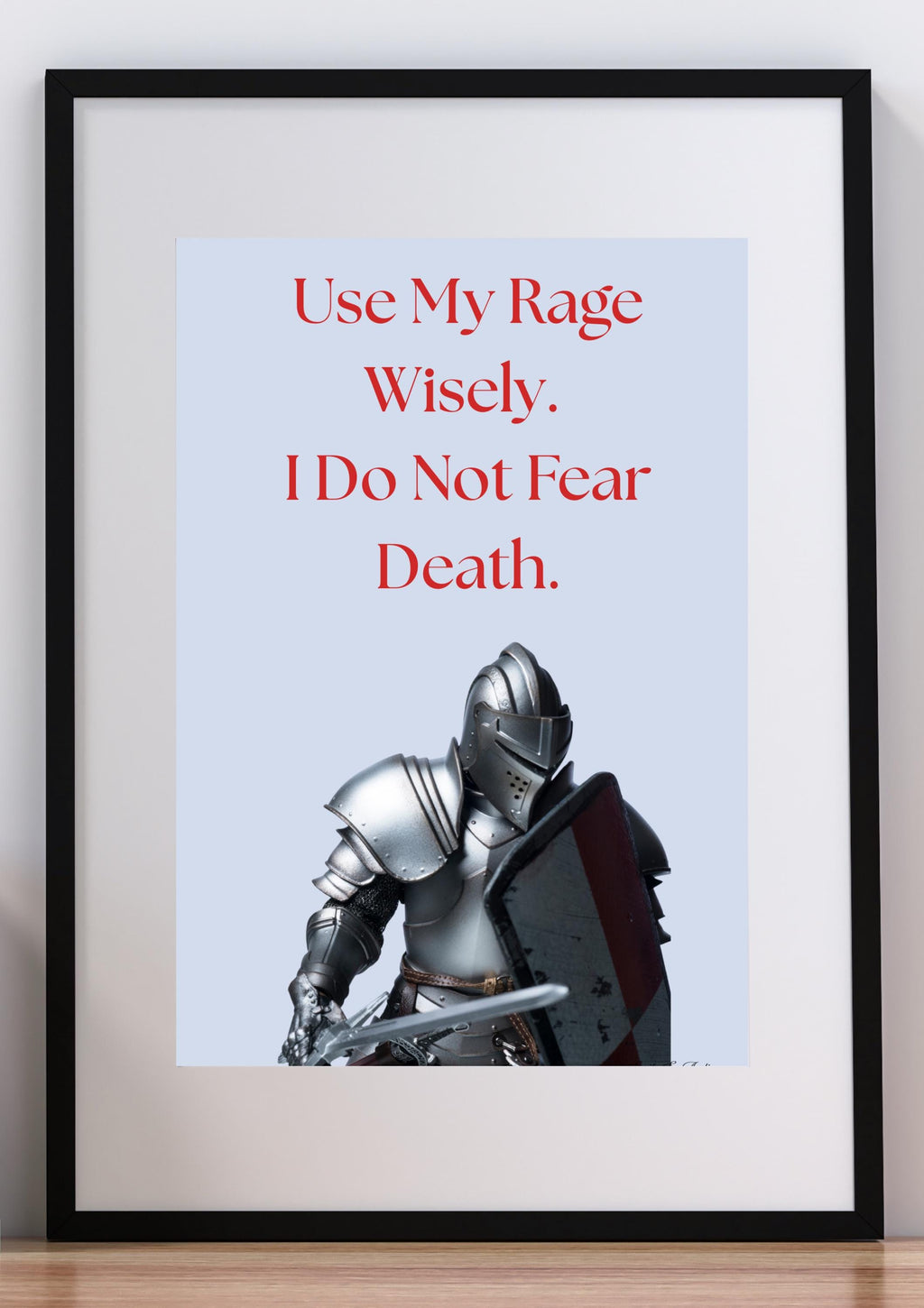 Motivational Wall Art - "Use My Rage Wisely" Printable Poster