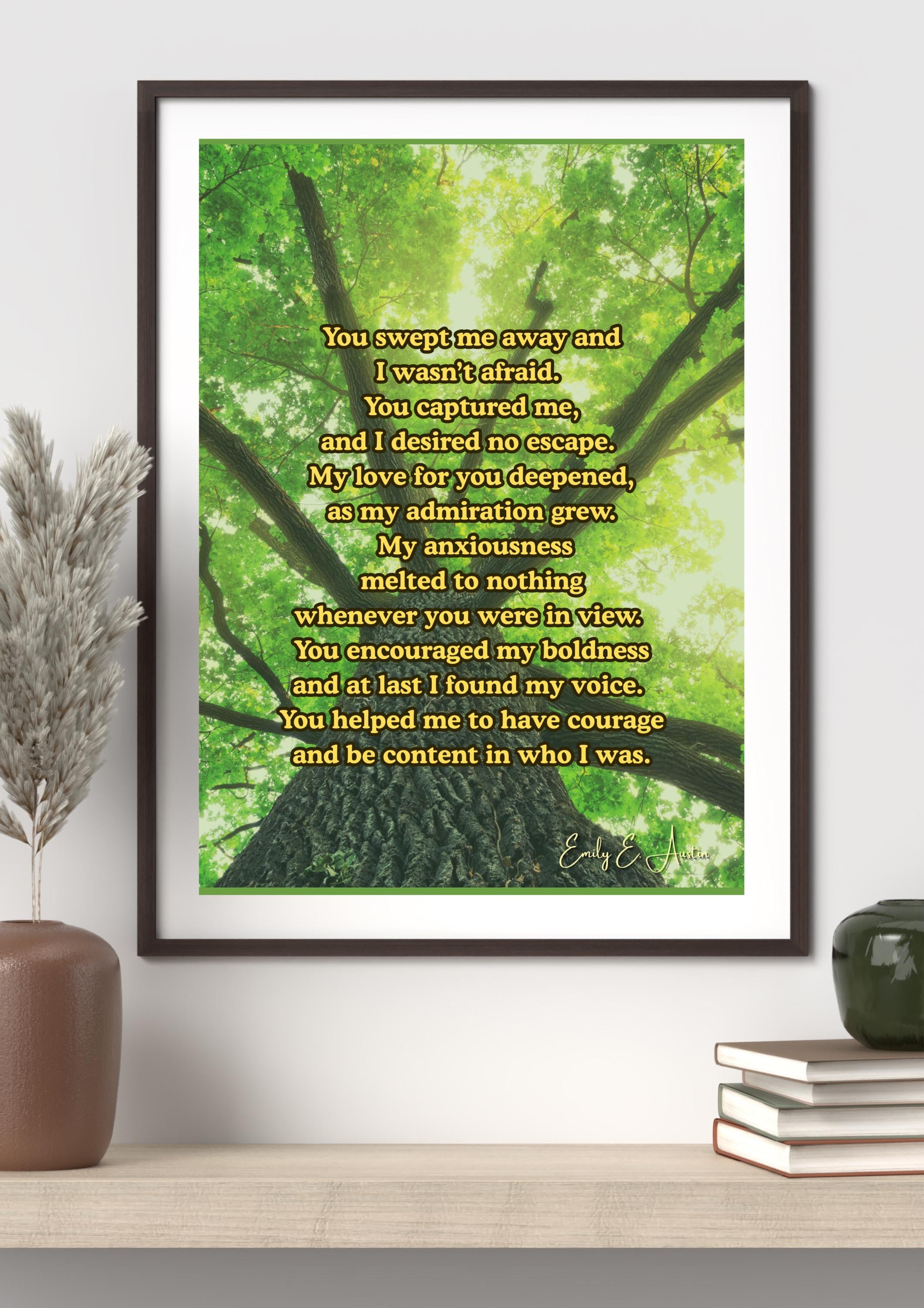 Romantic Wall Art - "You Swept me Away" - Tree Design - Printable Poster