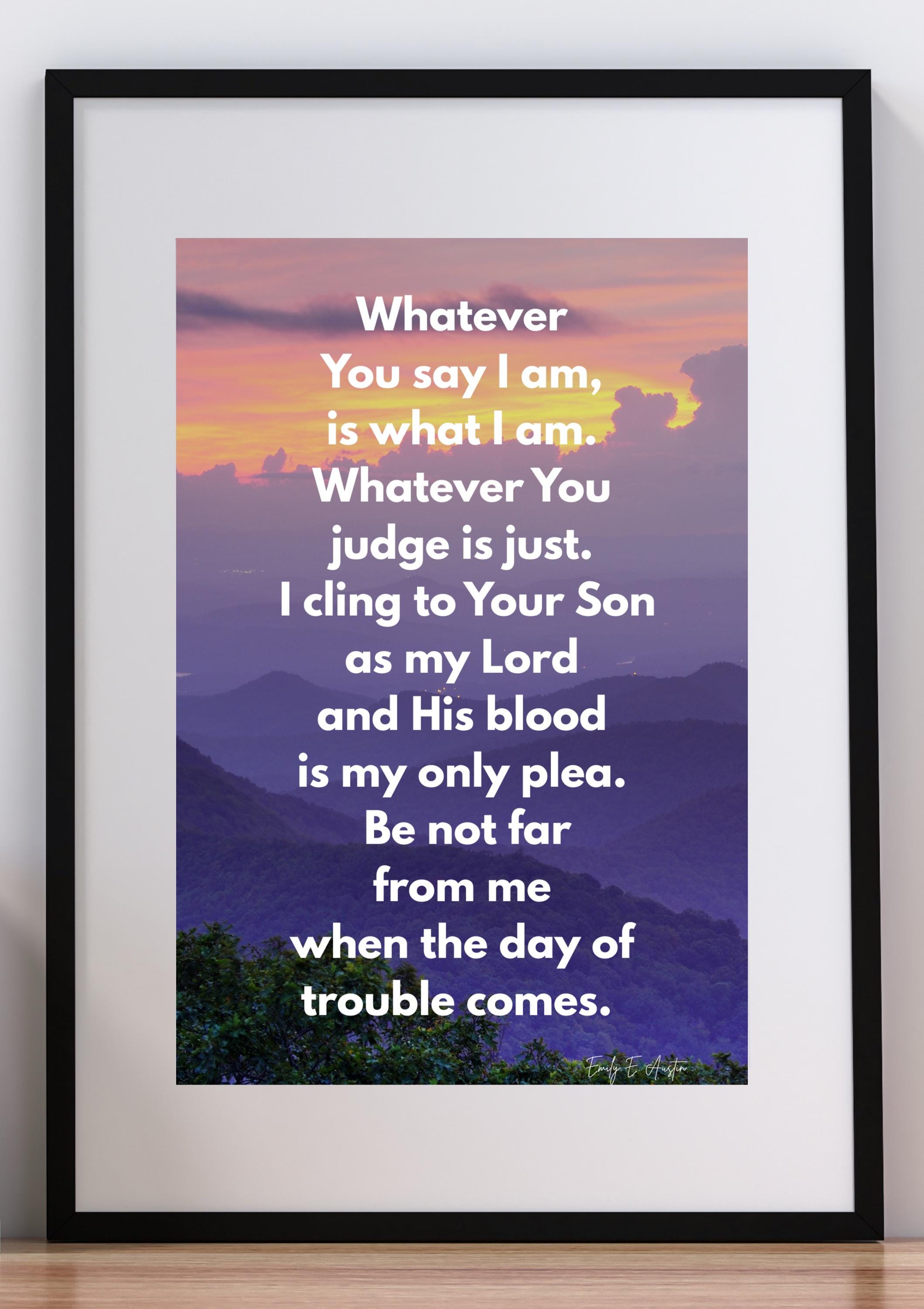 Guided Prayer Wall Art - "Whatever You Say I Am" - Prayer - Digital Download Poster