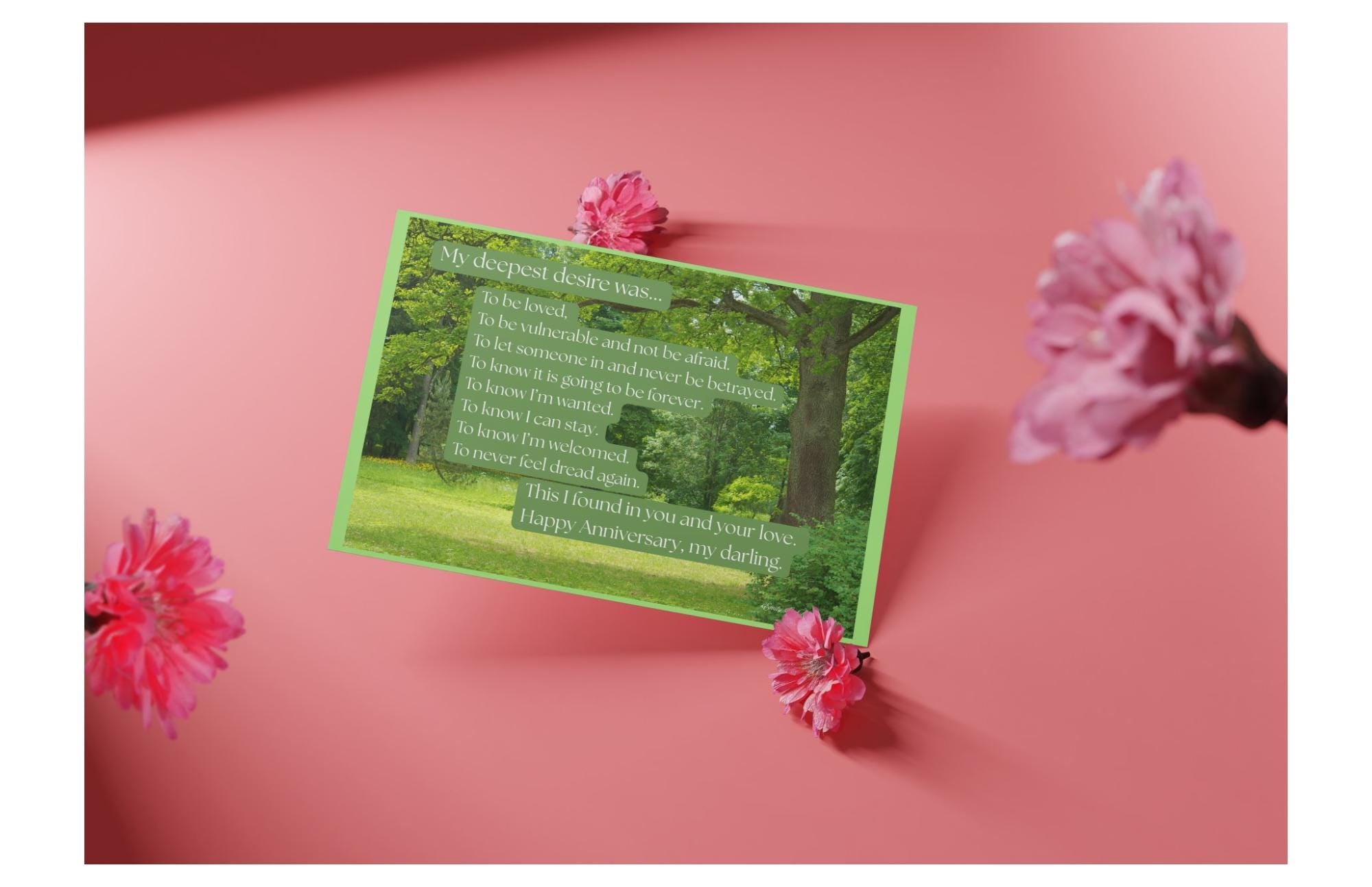 Anniversary Card "My Deepest Desire" - Forest