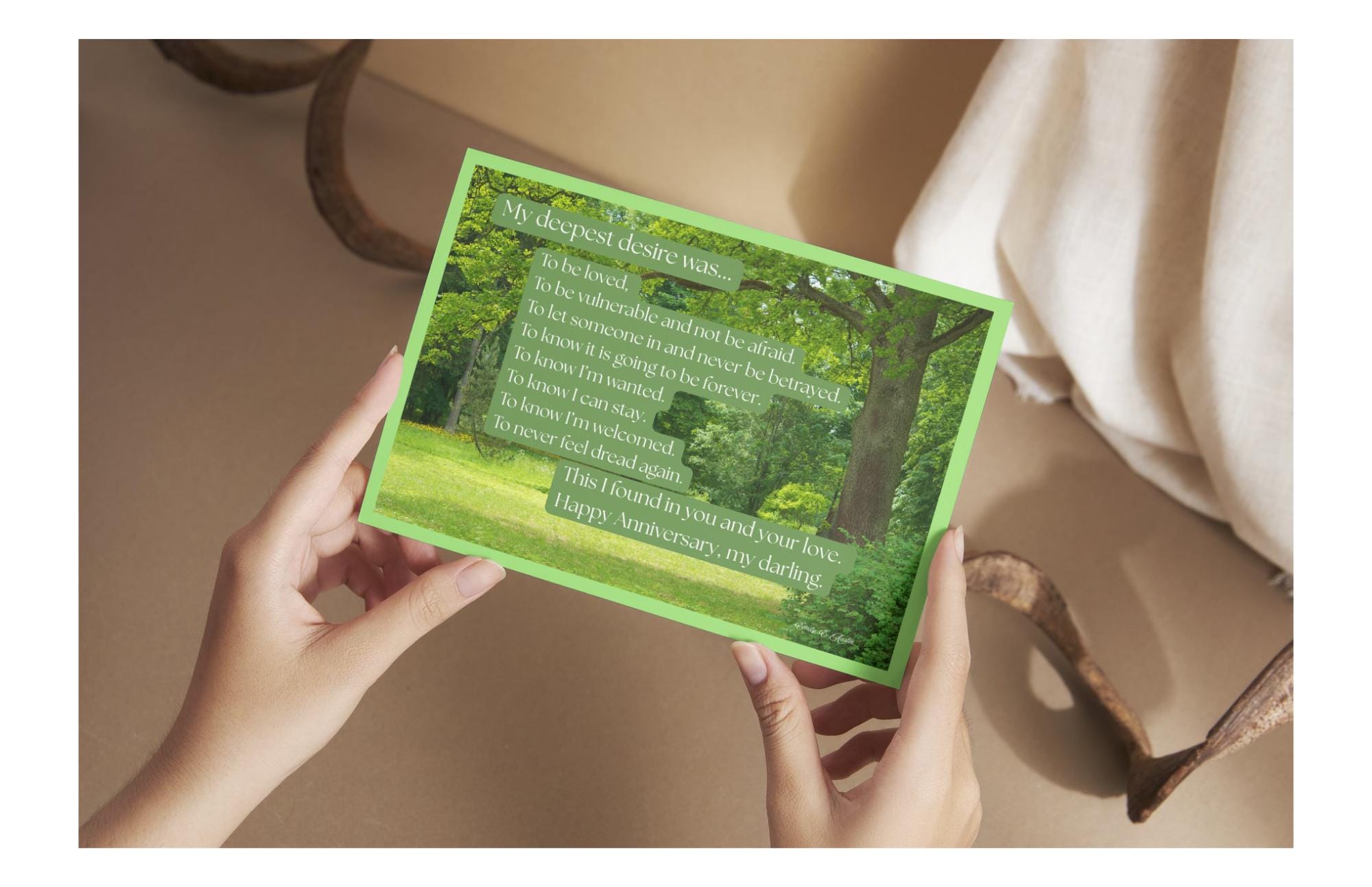 Anniversary Card "My Deepest Desire" - Forest