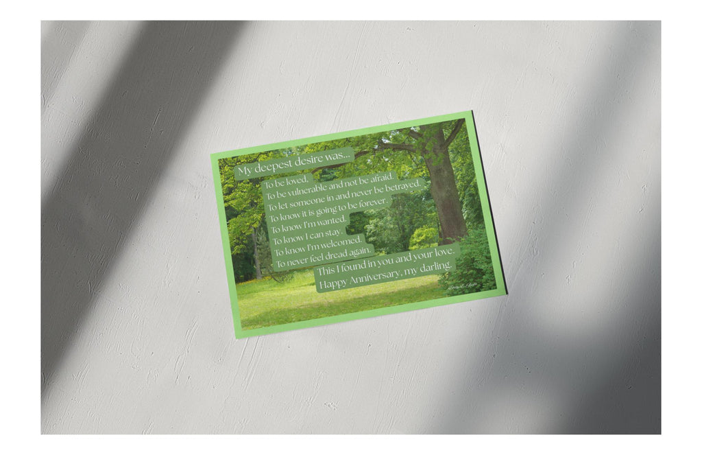 Anniversary Card "My Deepest Desire" - Forest
