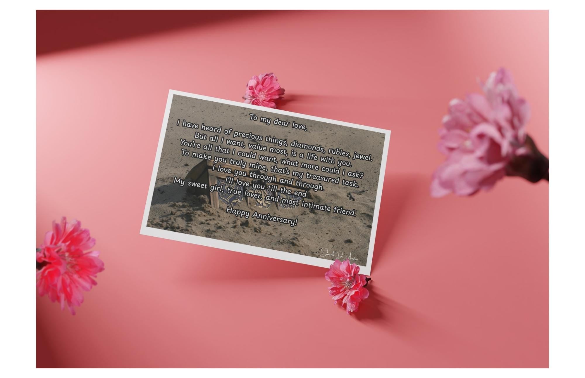 Anniversary Card "To My Dear Love" - Treasure Sand