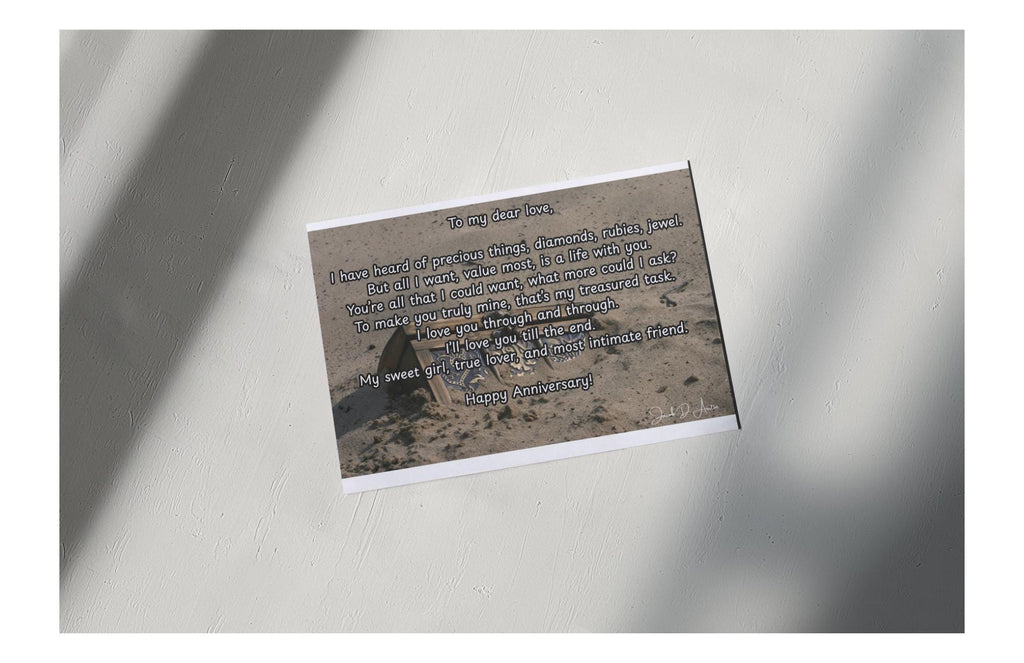 Anniversary Card "To My Dear Love" - Treasure Sand