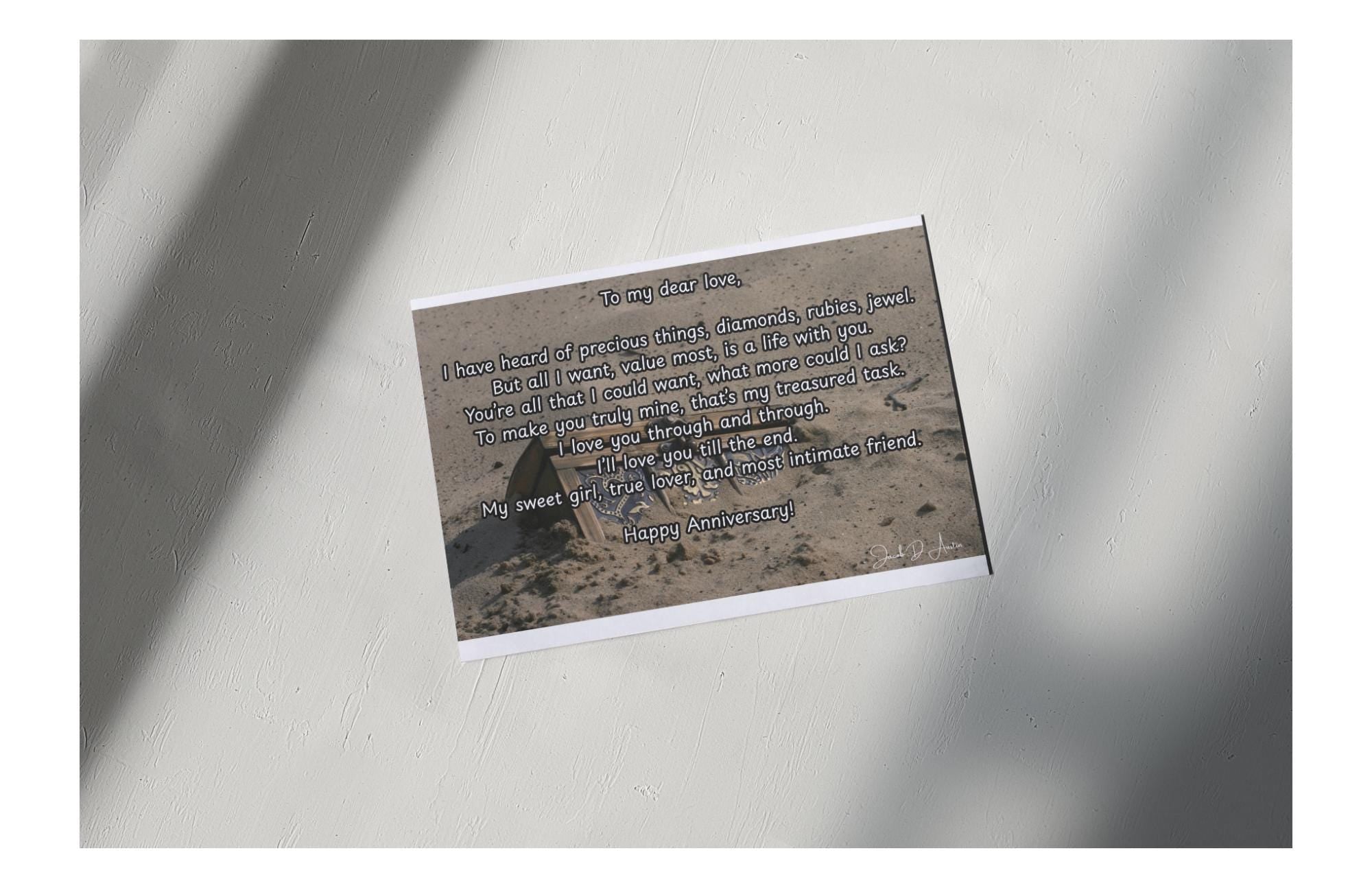 Anniversary Card "To My Dear Love" - Treasure Sand