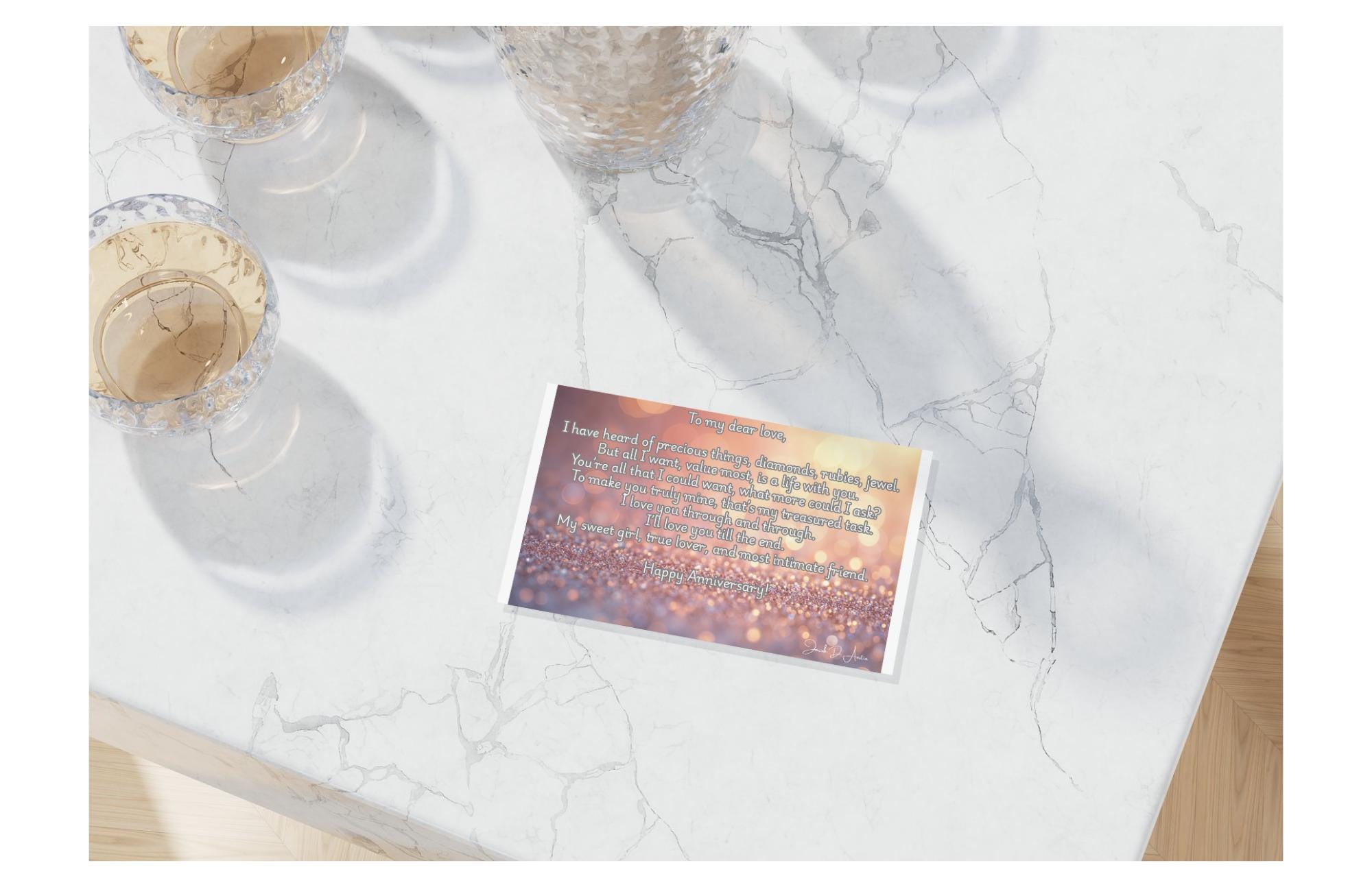 Anniversary Card "To My Dear Love" - Diamond