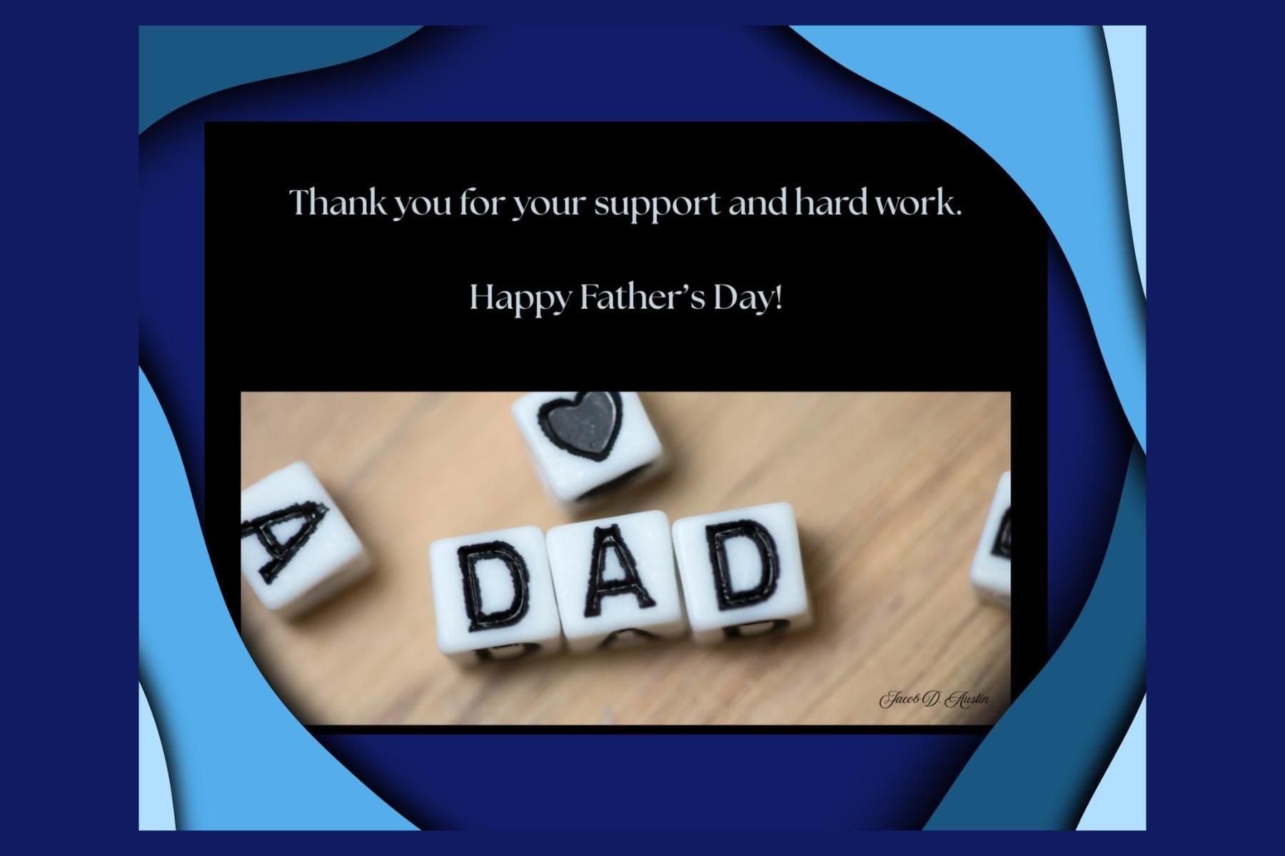 Father's Day Dad Blocks Card