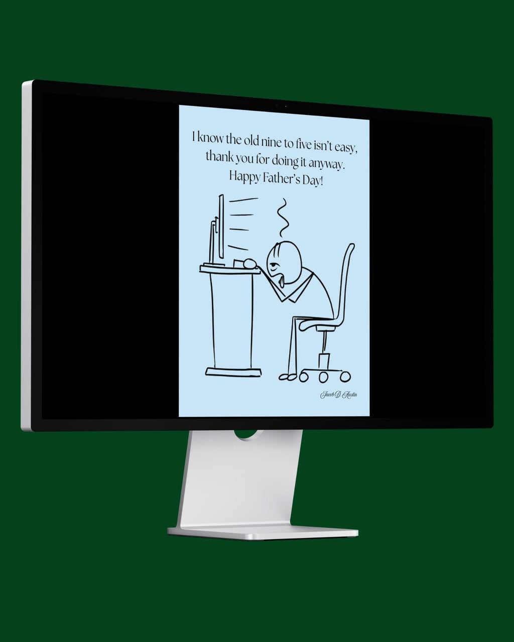 Father's Day Exhausted Dad Card
