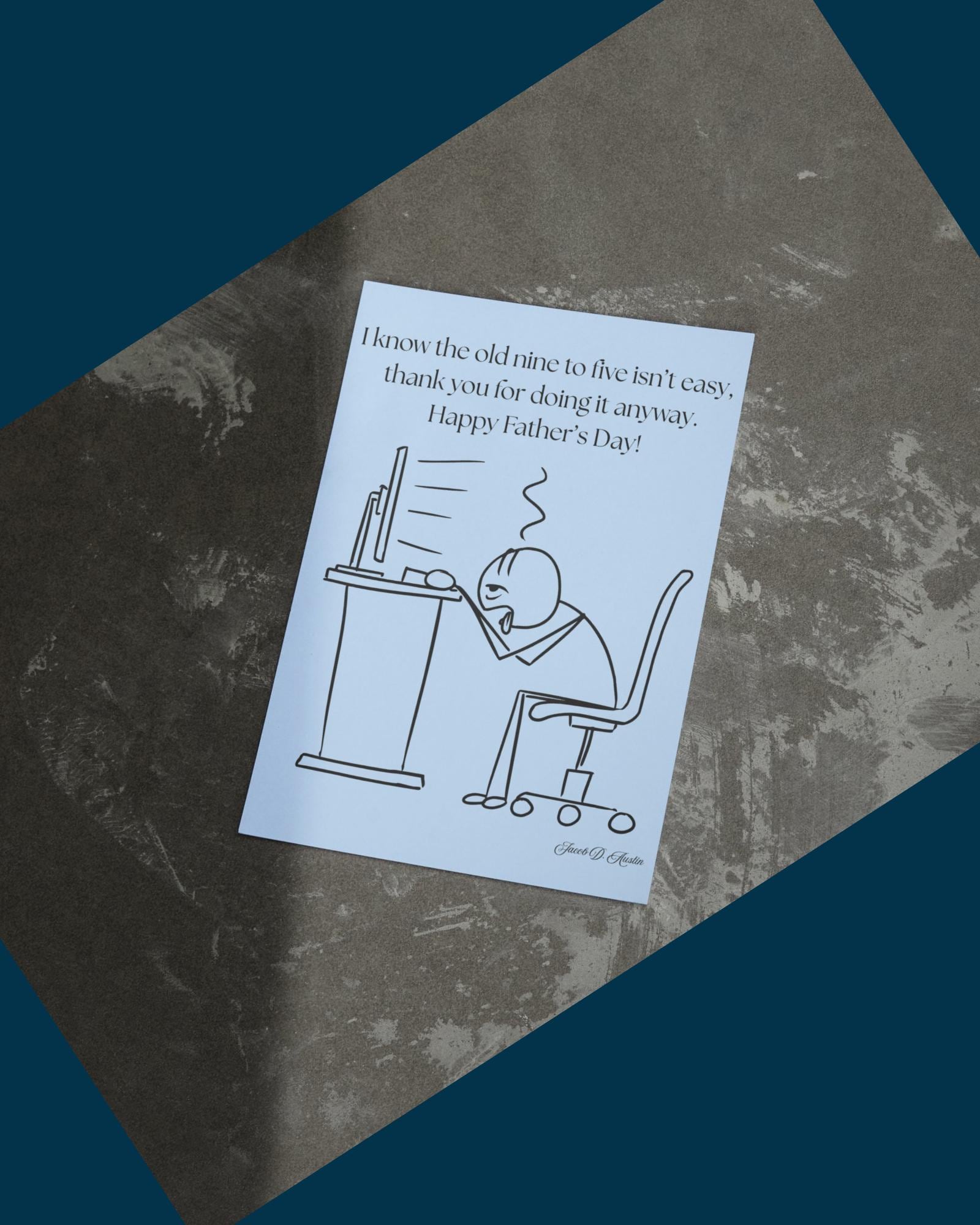 Father's Day Exhausted Dad Card