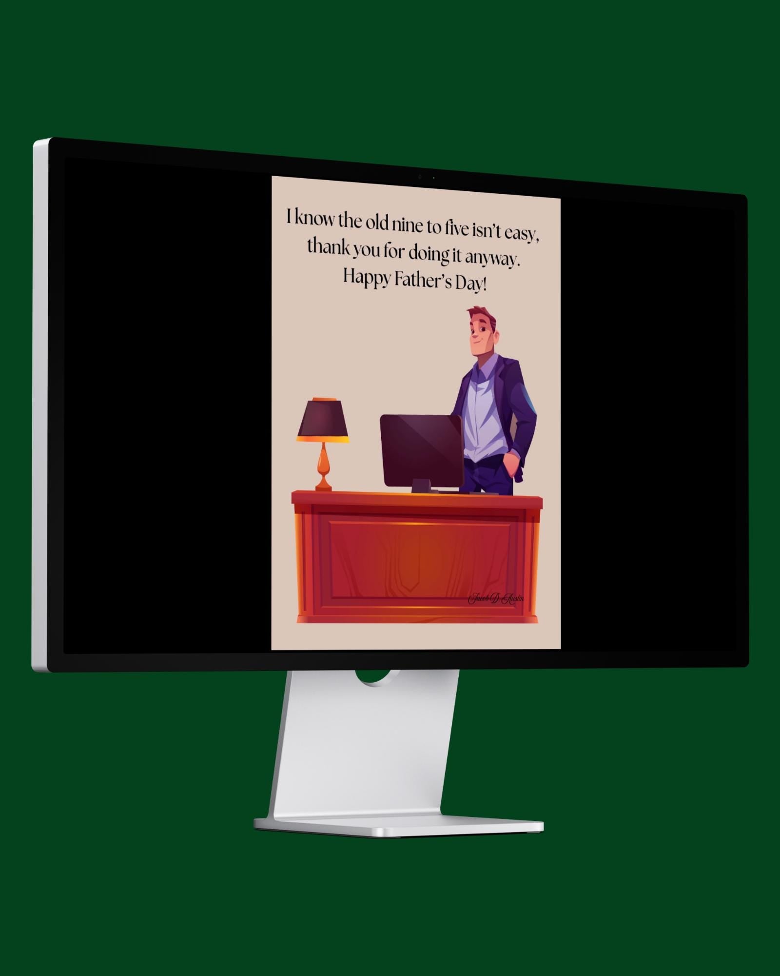 Father's Day at the Office Card