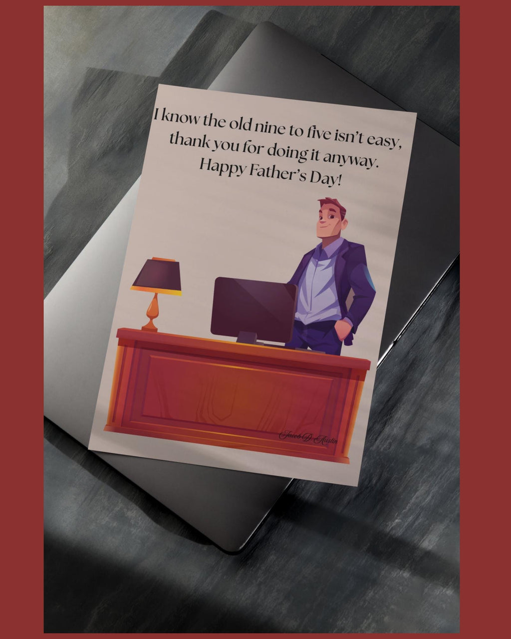 Father's Day at the Office Card