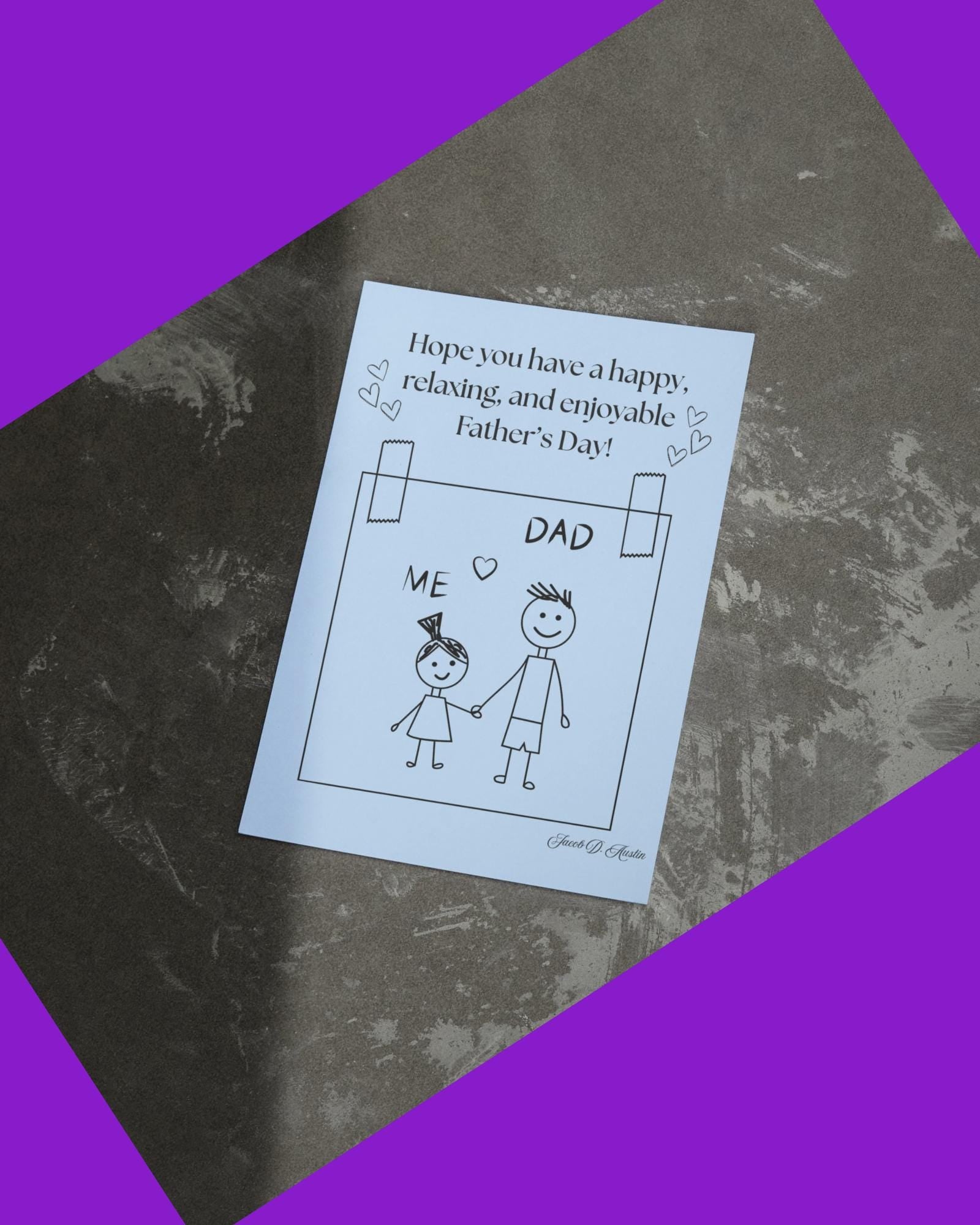 Father's Day Card Kid Art