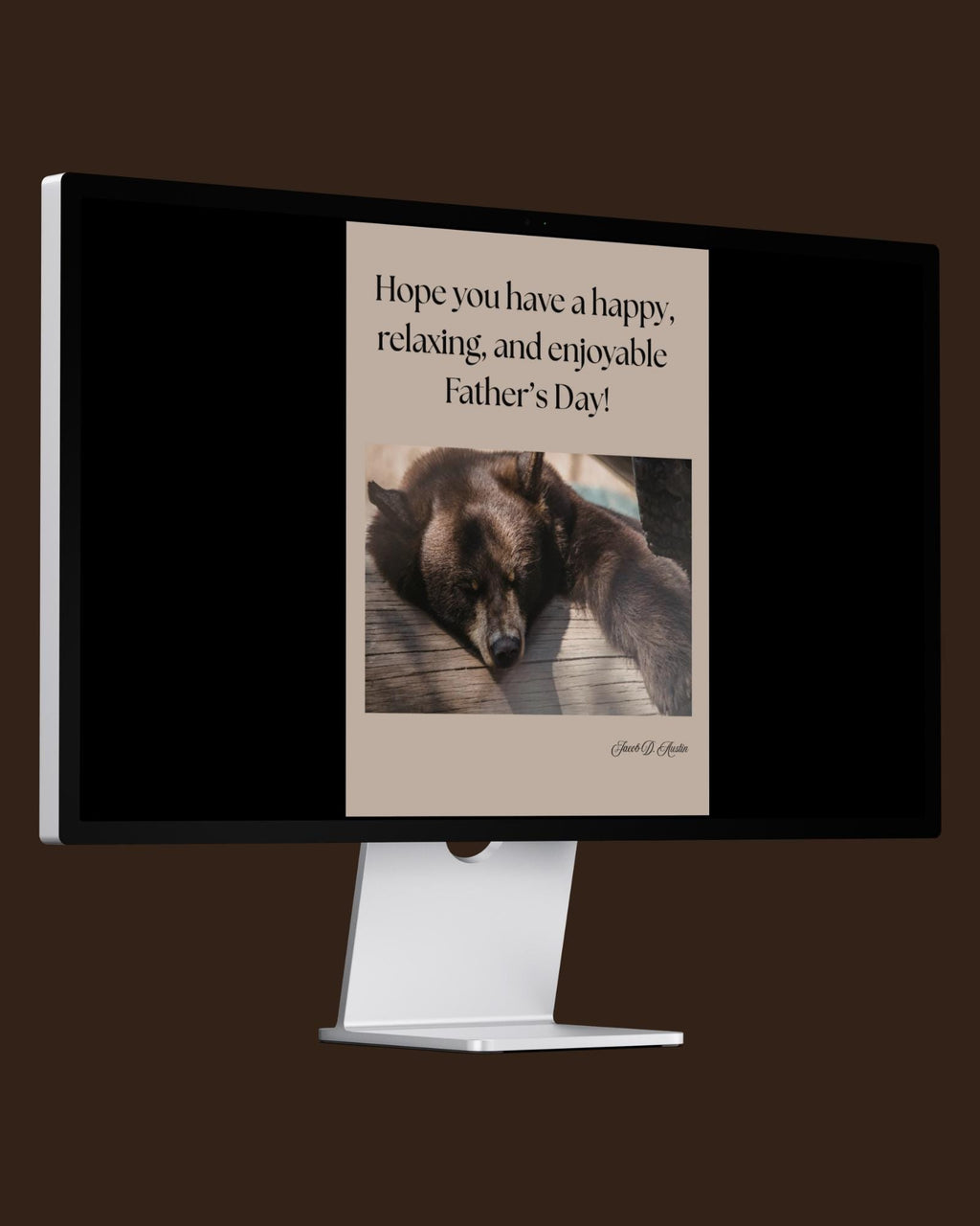 Father's Day Card - Papa Bear