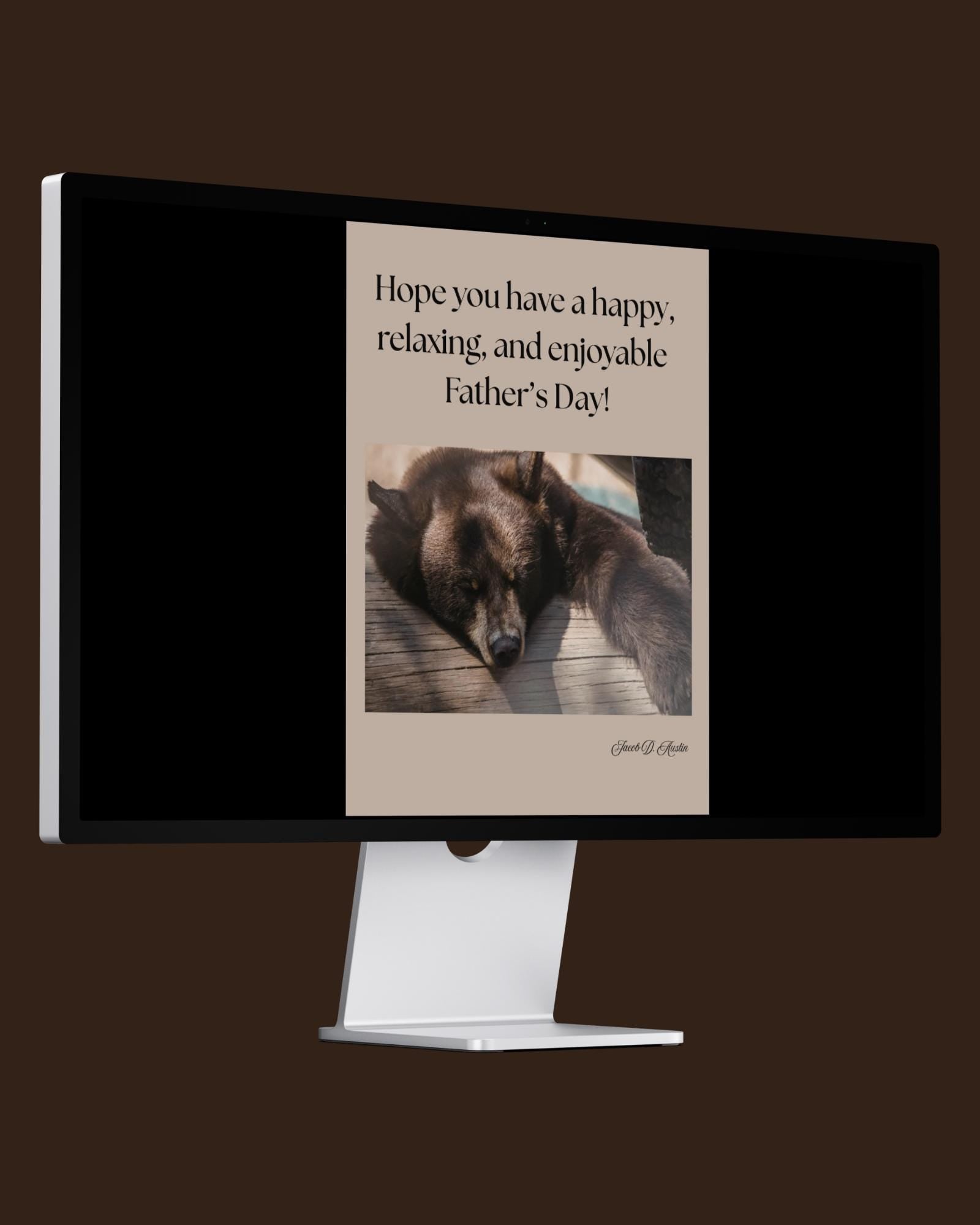 Father's Day Card - Papa Bear