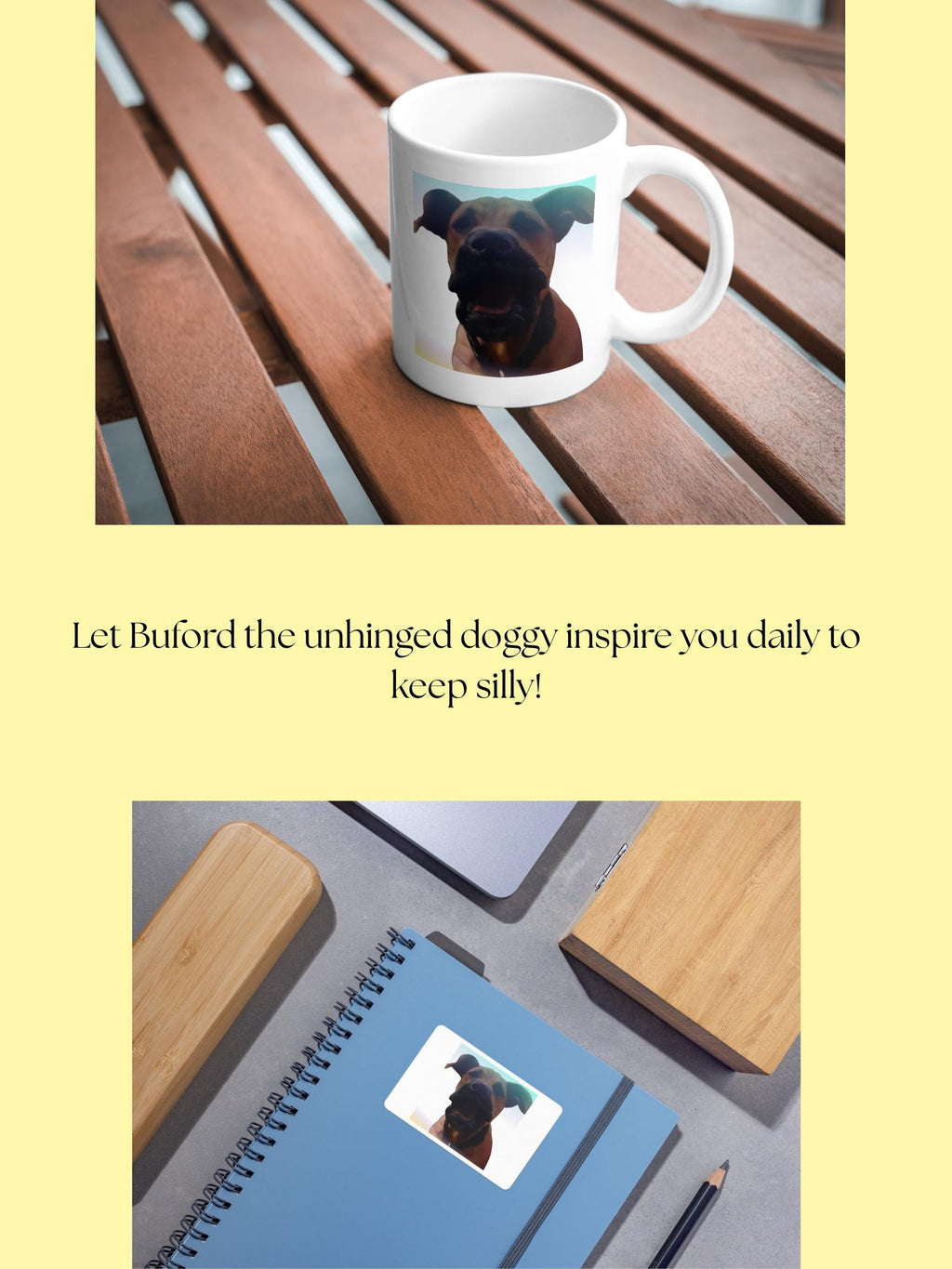 Buford the Unhinged Dog stickers, digital download PNGs, funny dog sticker pack