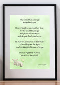 She Found Her Courage printable wall art, digital download poster, meditation quote decor