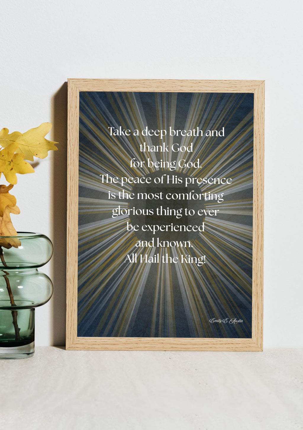 Take a Breath meditation poster, spiritual wall art digital download, mindfulness print