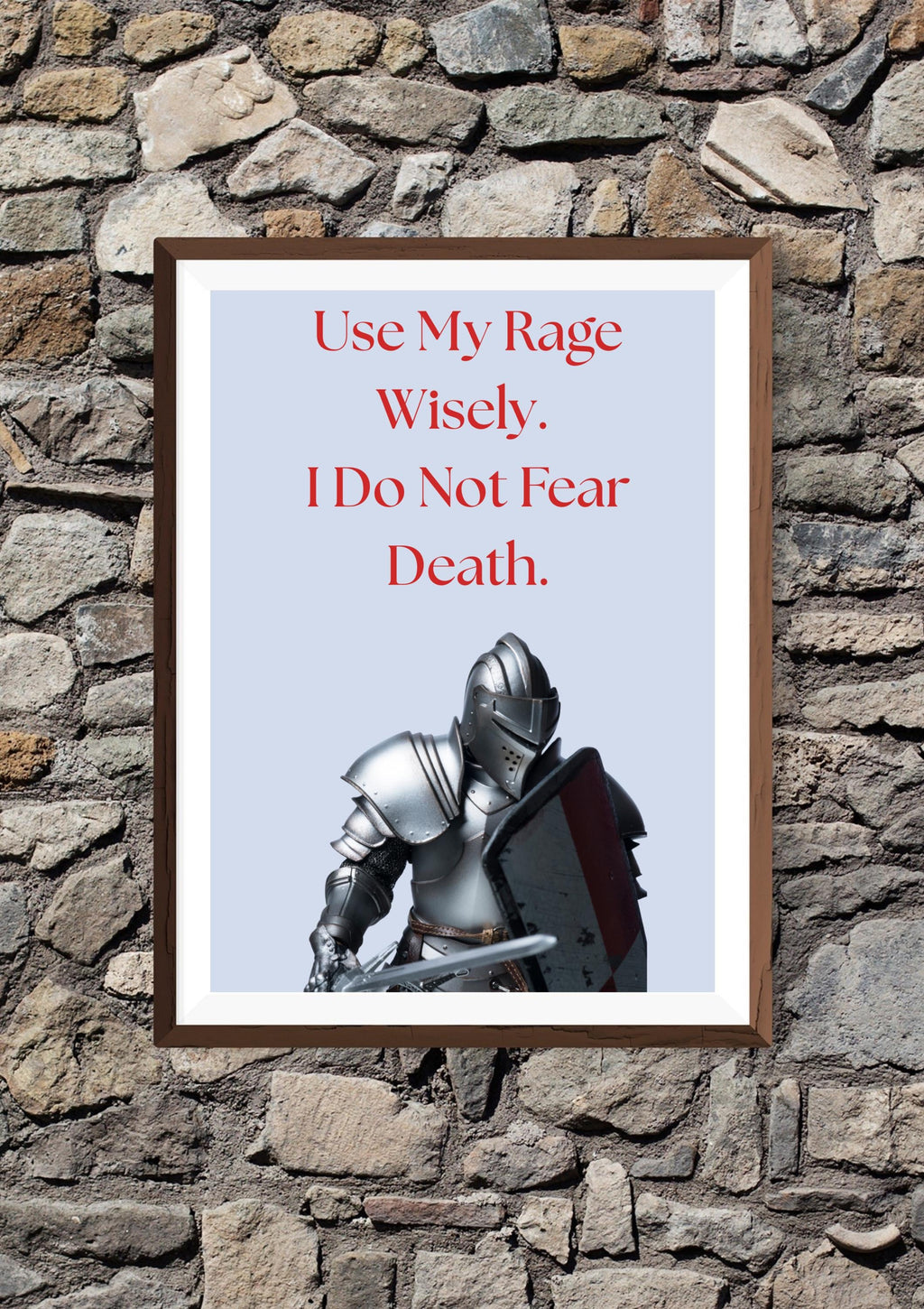 Motivational Wall Art - "Use My Rage Wisely" Printable Poster