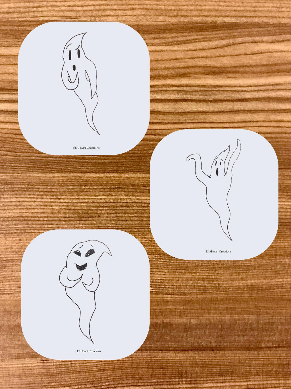 Ghost stickers printable, instant download spooky ghost decals, DIY planner and laptop decor