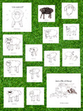 Uniquely Drawn Sheep Stickers - Digital Download