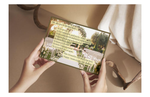 Poetry Anniversary Card - "My Deepest Desire" - Wedding Sunset Design - Digital Download