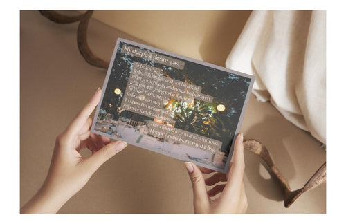 Anniversary Card "My Deepest Desire" - Wedding Table