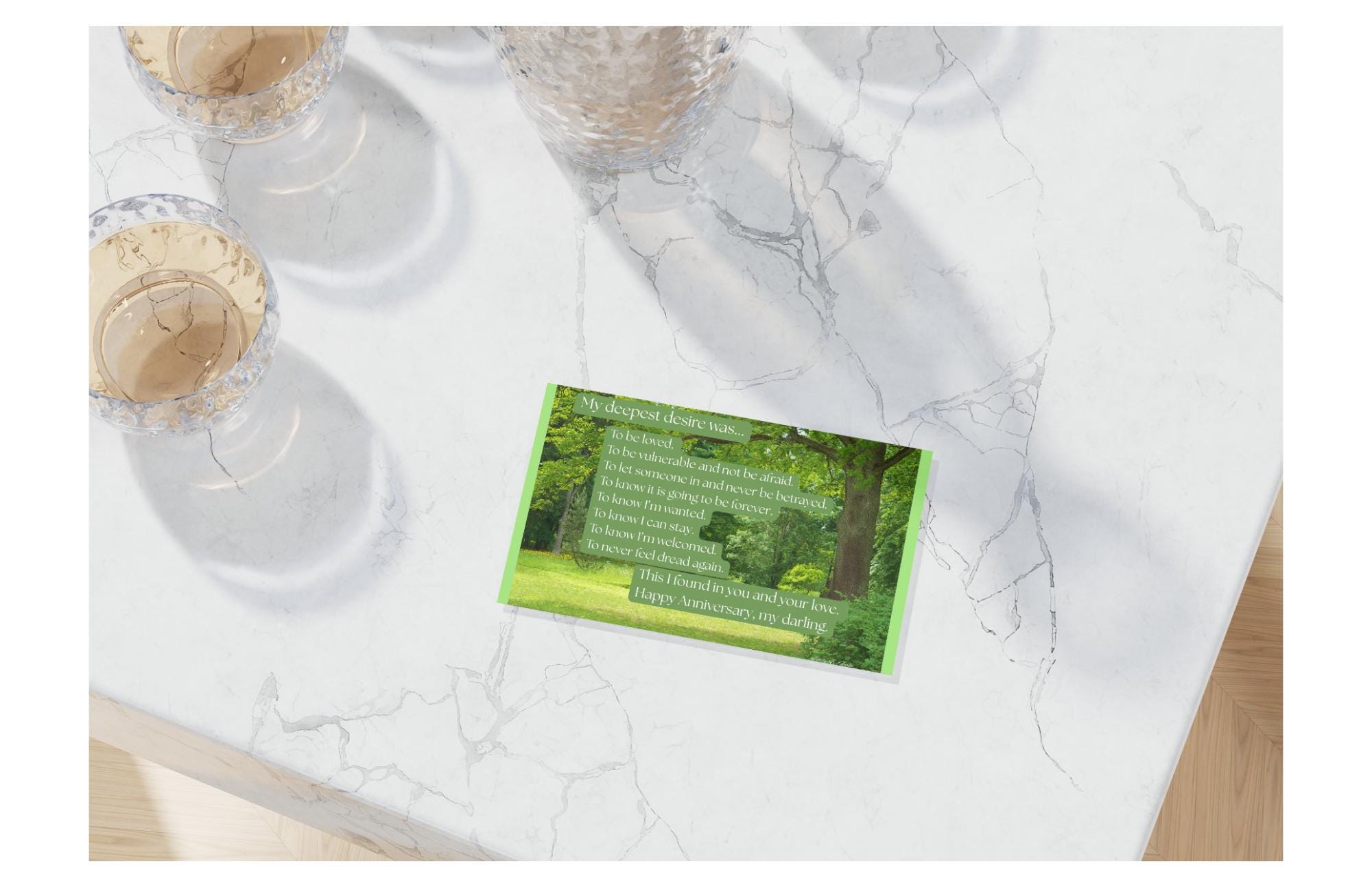 Anniversary Card "My Deepest Desire" - Forest