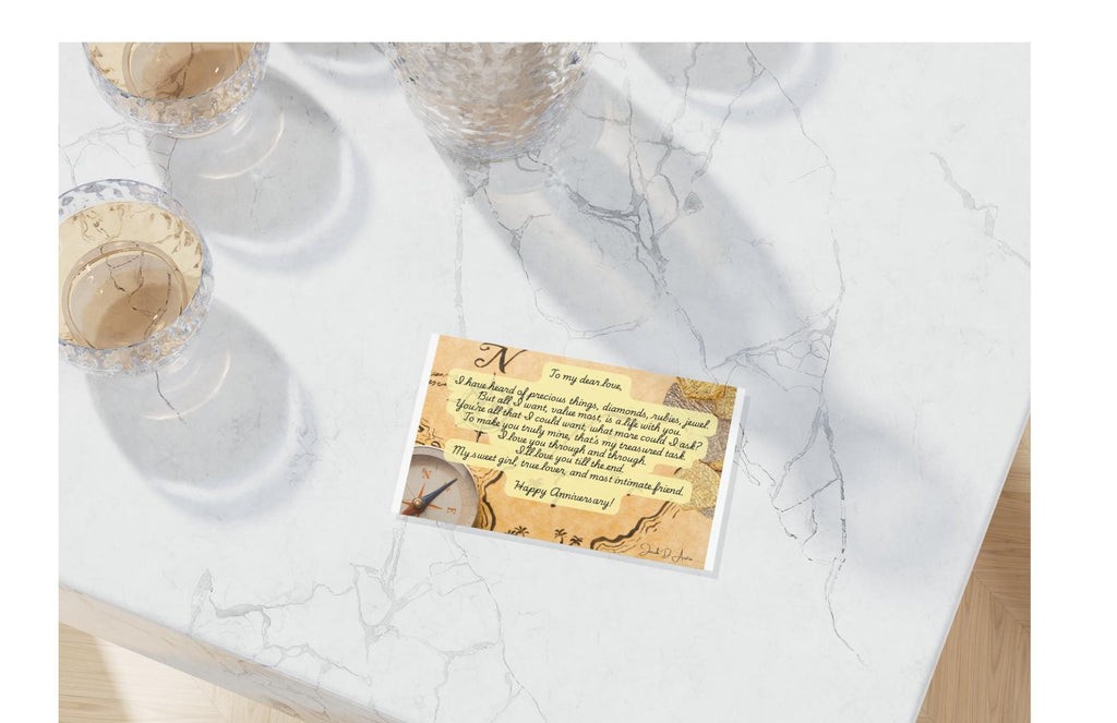 Anniversary Card "To My Dear Love" - Treasure Map
