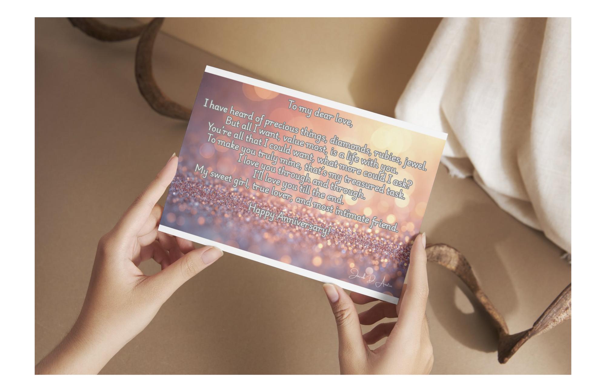 Anniversary Card "To My Dear Love" - Diamond