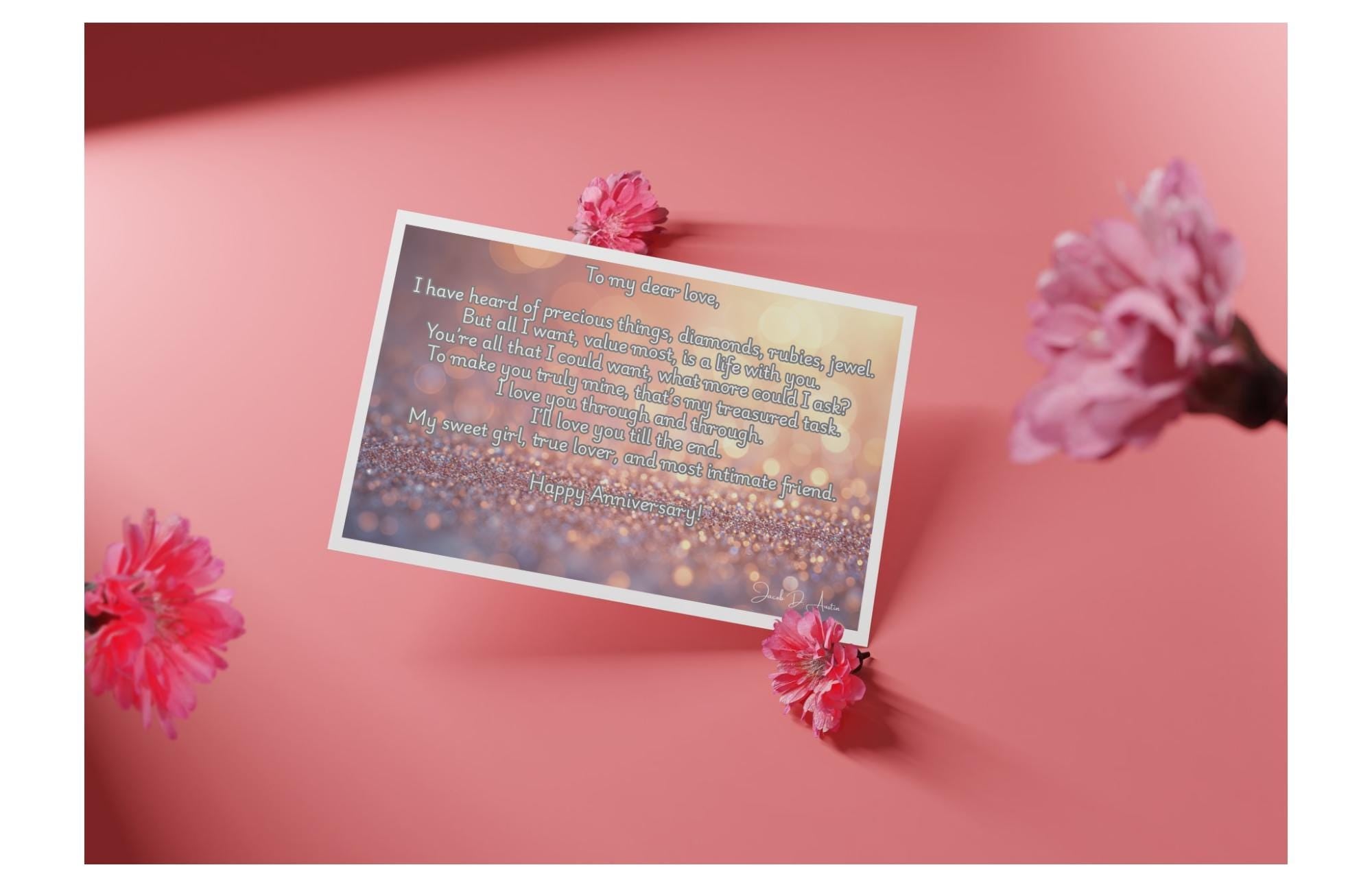 Anniversary Card "To My Dear Love" - Diamond