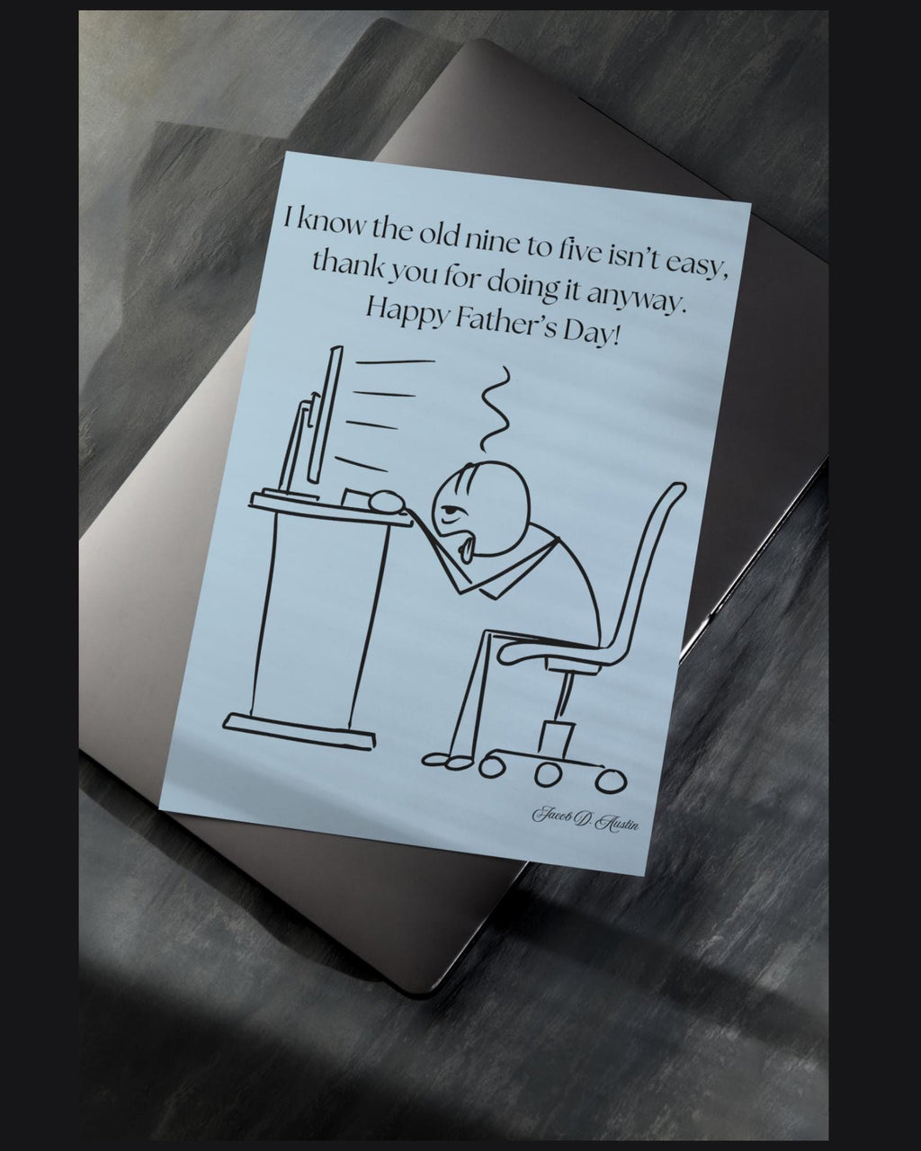 Father's Day Exhausted Dad Card