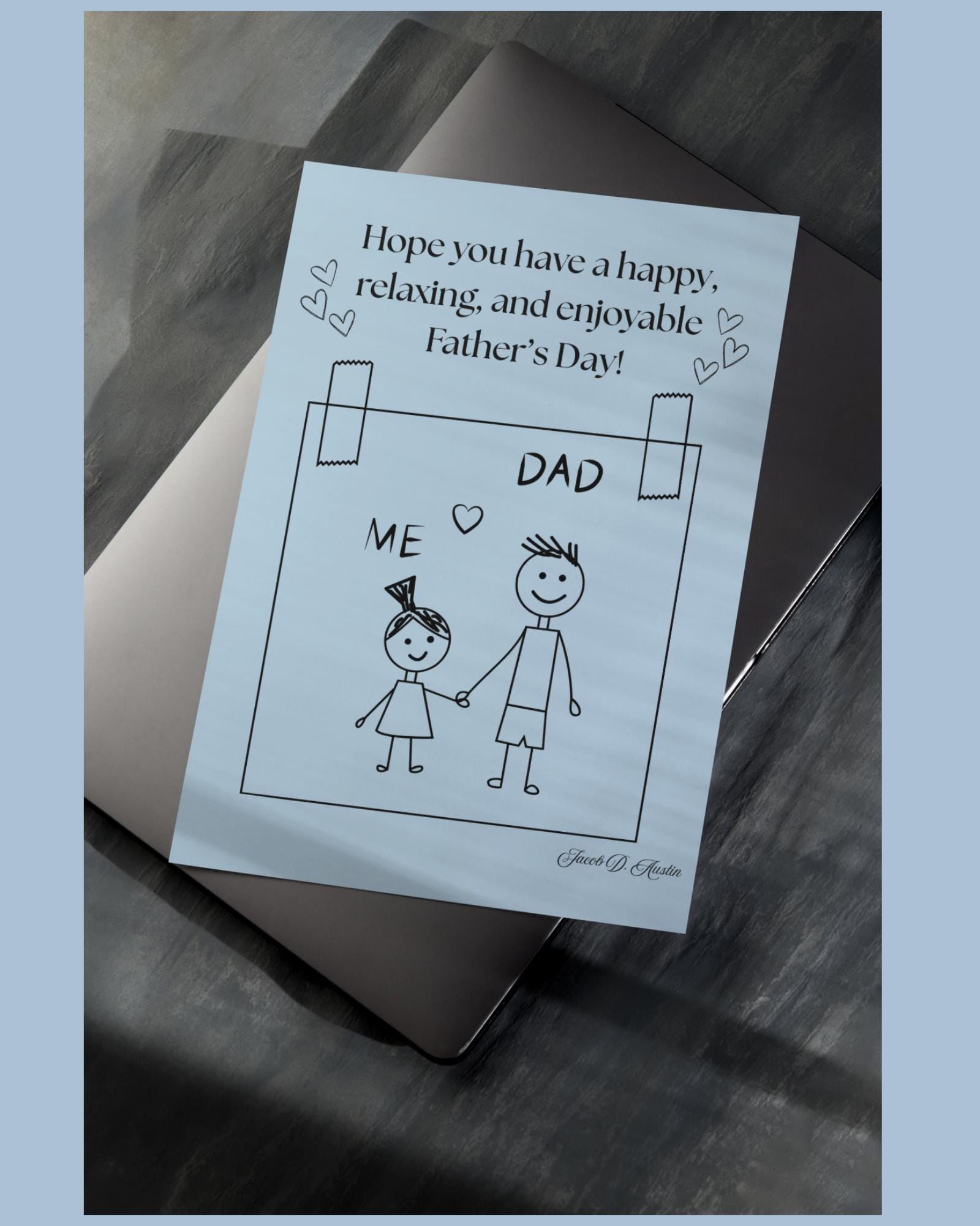 Father's Day Card Kid Art