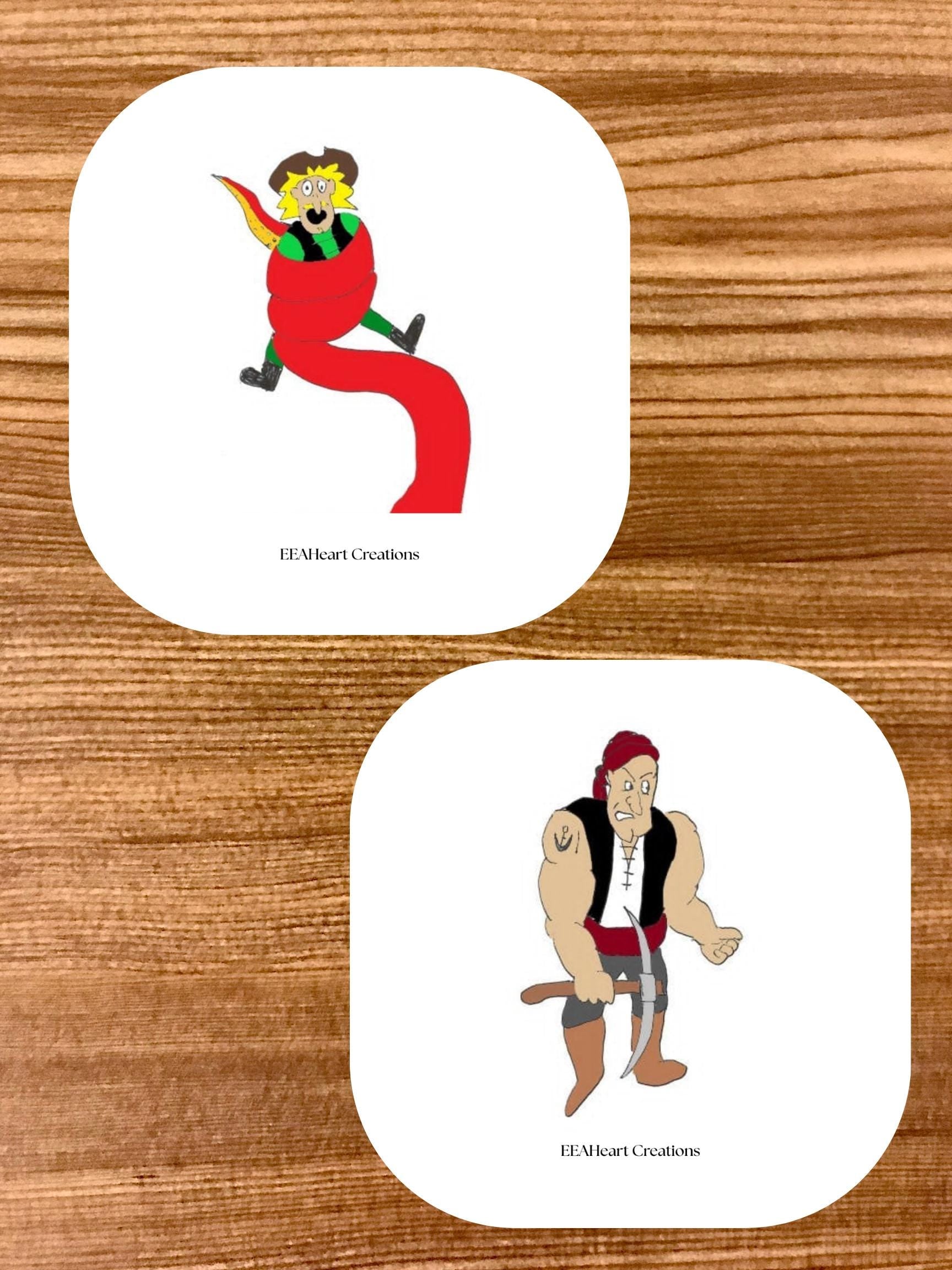 Jake's Pirates Drawing Stickers - Digital Download