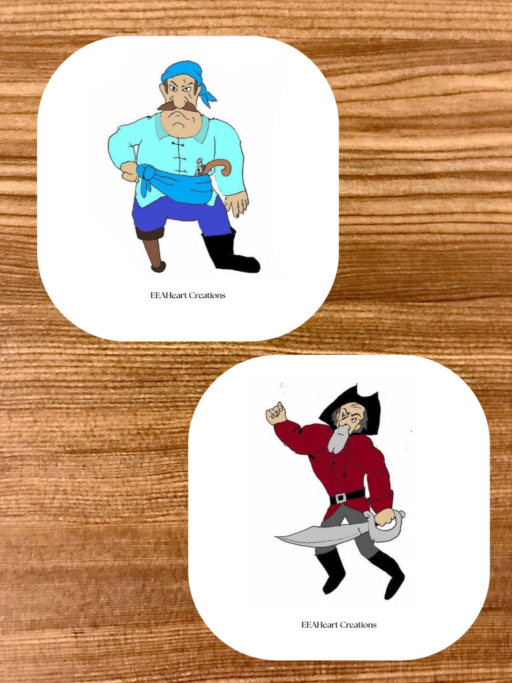 Jake's Pirates Drawing Stickers - Digital Download