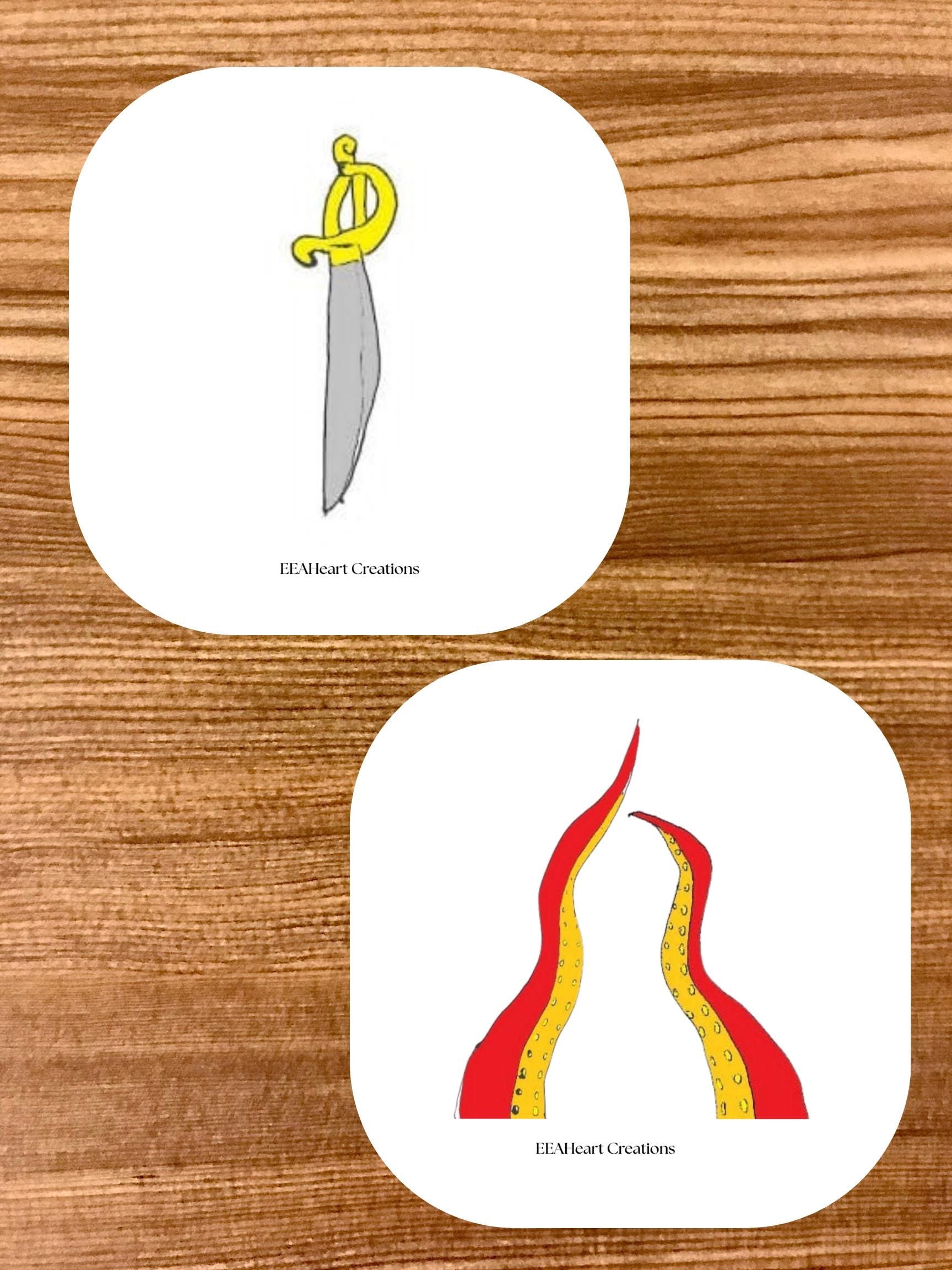 Jake's Pirates Drawing Stickers - Digital Download