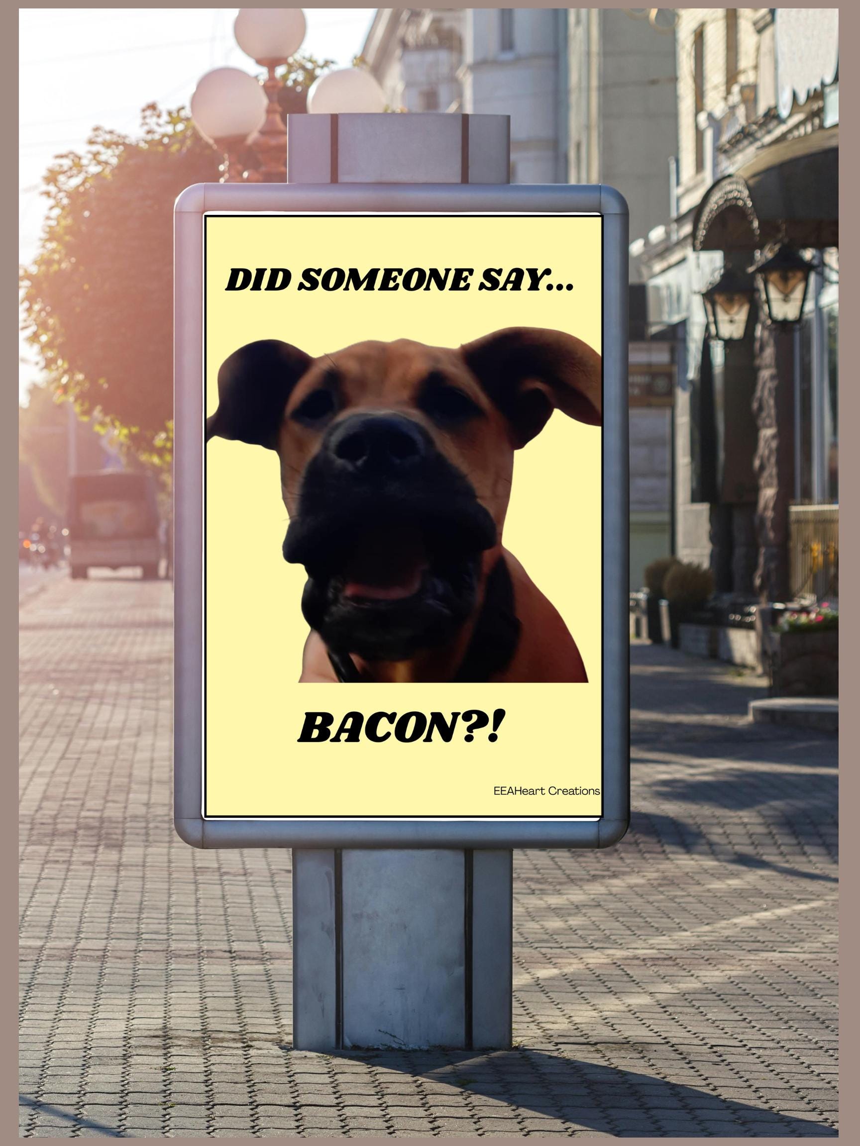 Buford the Dog - Bacon! Poster