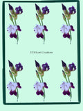 Purple flower sticker, matte vinyl decal for laptop water bottle journal, waterproof die cut