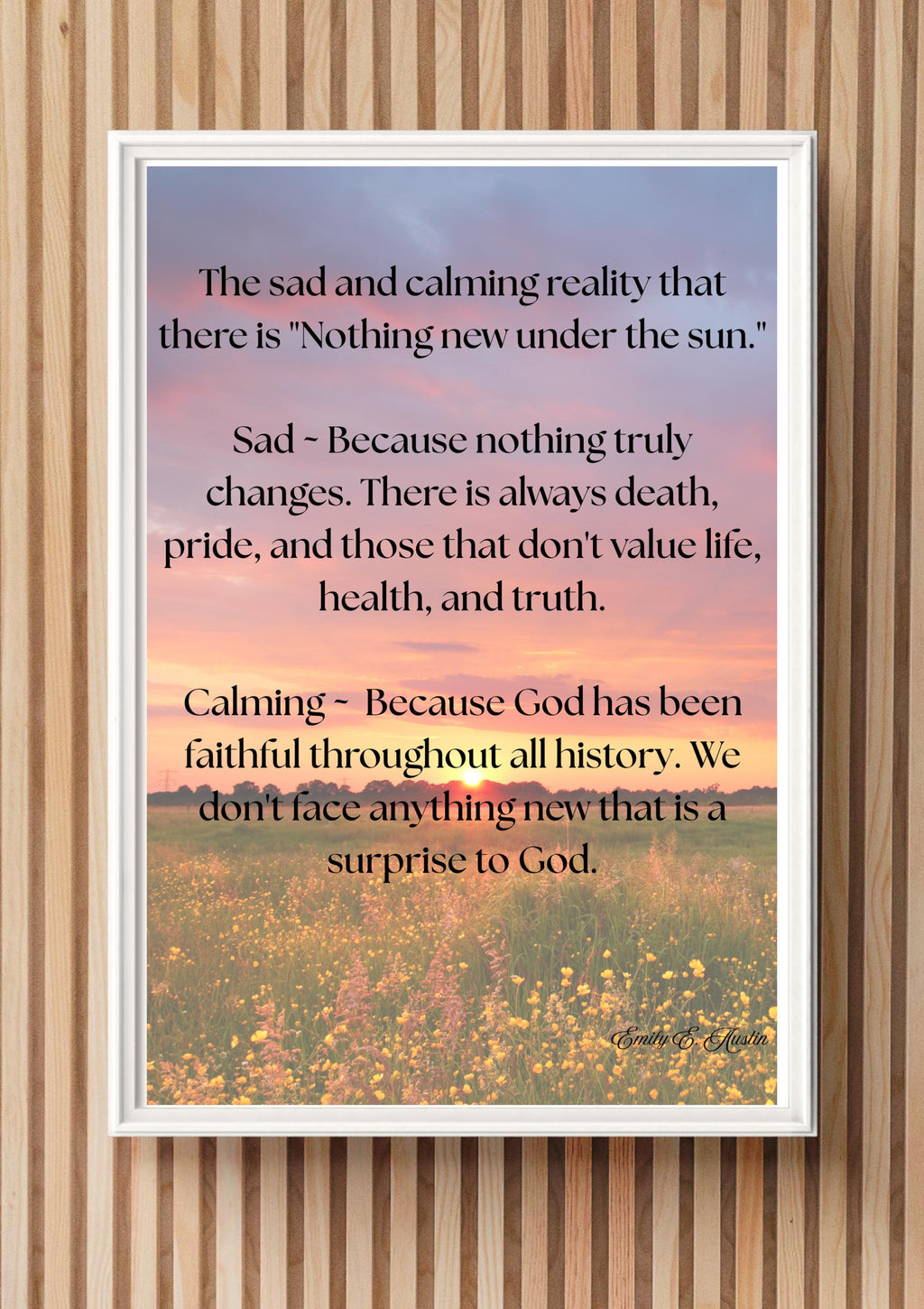 Ecclesiastes poster digital download, Nothing New Under the Sun scripture art, printable wall decor