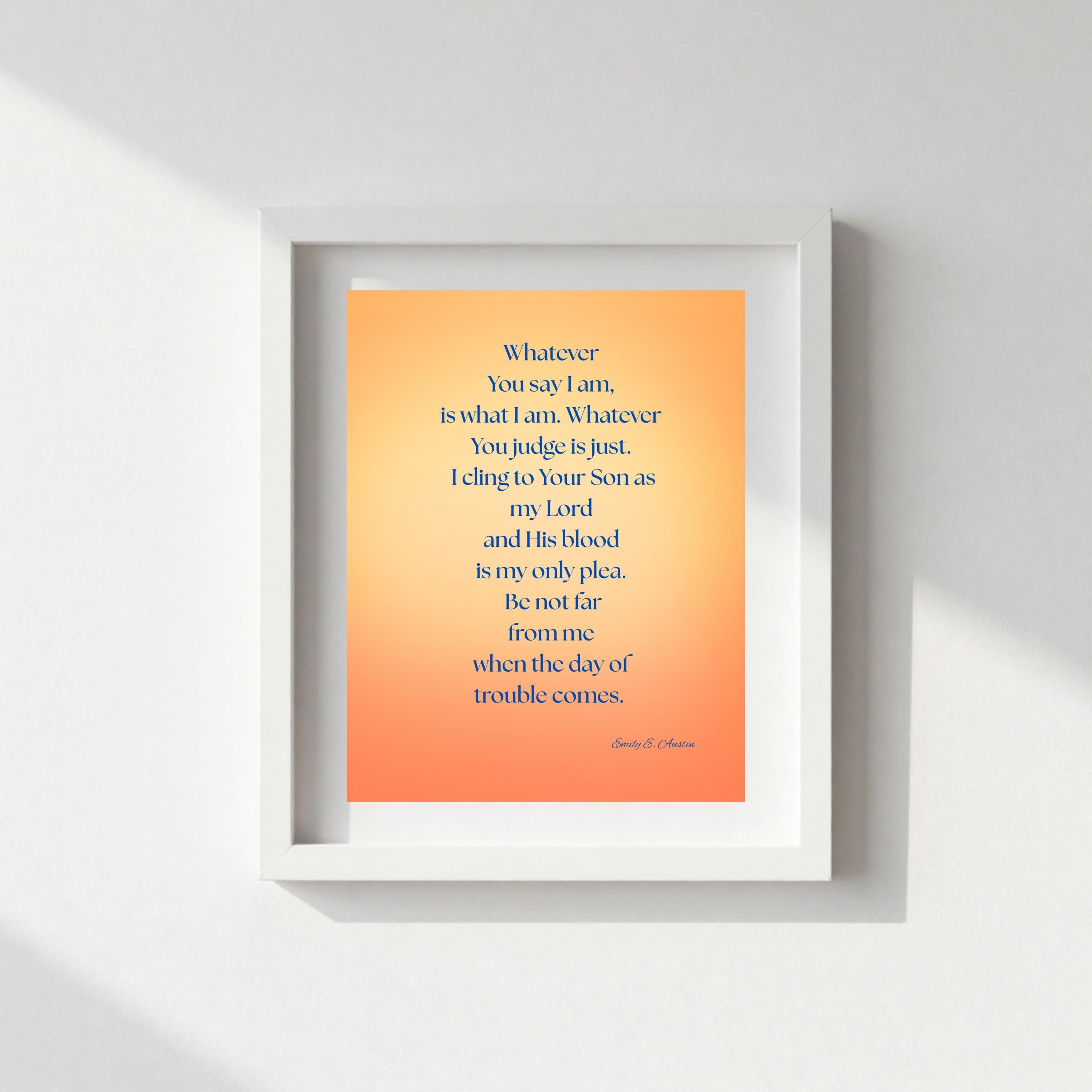 Guided Prayer - Orange Design - Whatever You say I am - Digital Download