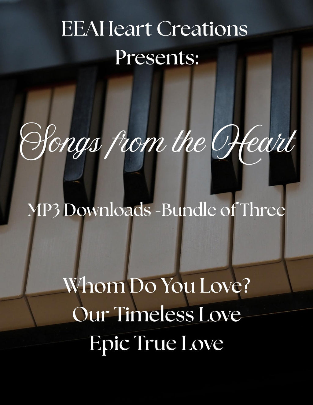 Piano music MP3, Songs from the Heart album, digital download by Emily E. Austin