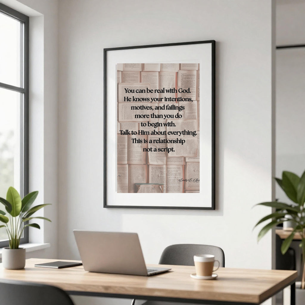 You Can Be Real printable, book pages design, quote wall art, digital download
